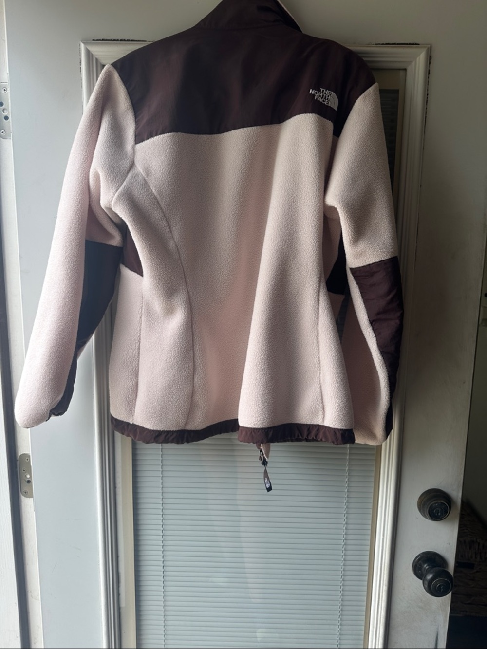 The North Face Pink & Brown Fleece Jacket with Contrast Panels - Picture 3 of 3